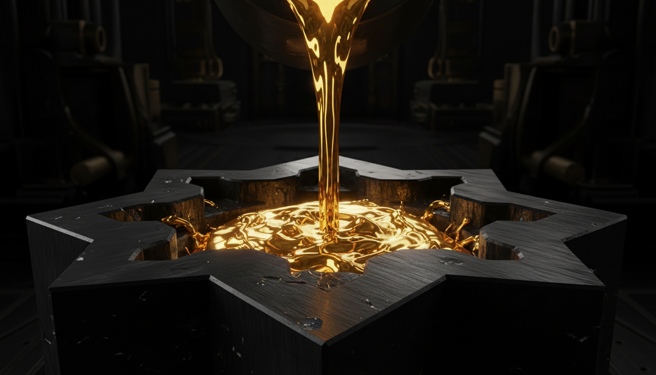 Molten gold abstract