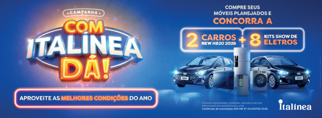 Prêmios da campanha Italínea Dá — 2 Carros HB20 e 8 Kits Show de Prêmios