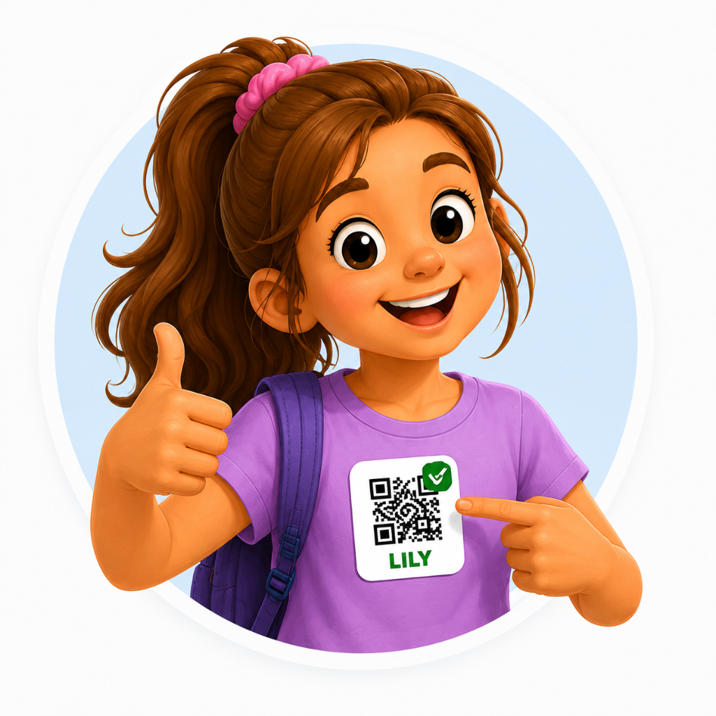 Sticker Labels — QR wearable for school excursion attendance