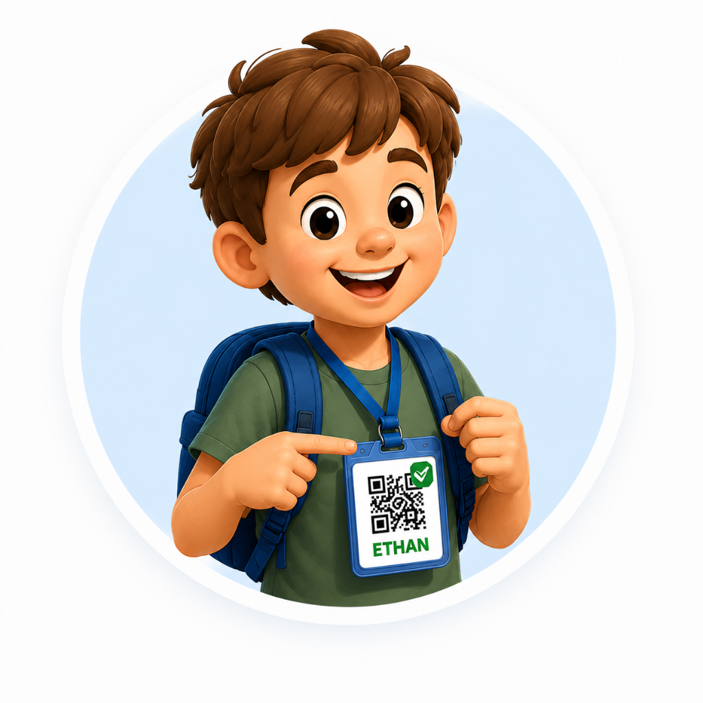 Safety Lanyards — QR wearable for school excursion attendance