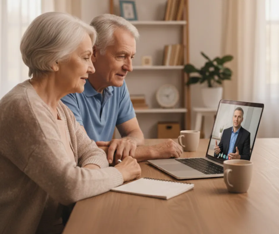 Patients watching Dr. Shumard's online training