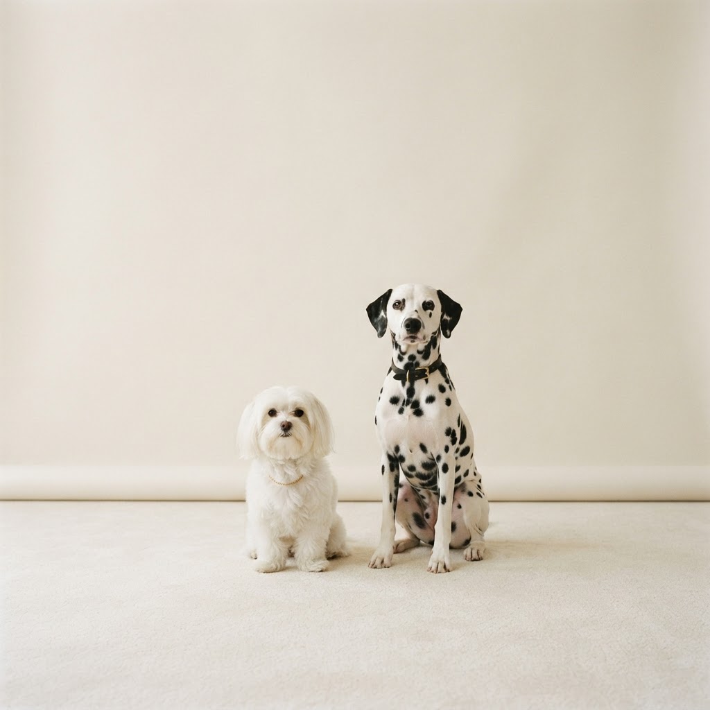 Two dog breeds editorial