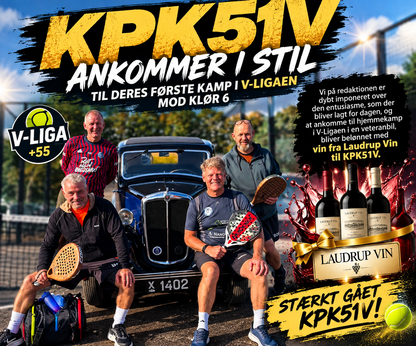 KPK51V ankommer med stil til deres allerførste kamp i V-Ligaen mod Klør 6!