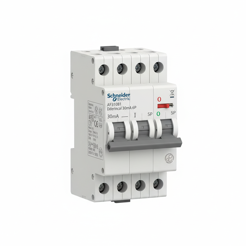 Schneider Electric A9F31081 - Diferencial 30mA 6P