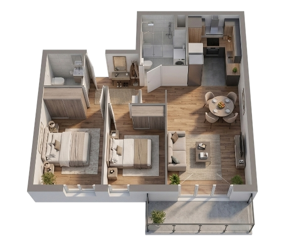 Plan 3D isométrique
