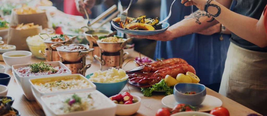 Catering food spread