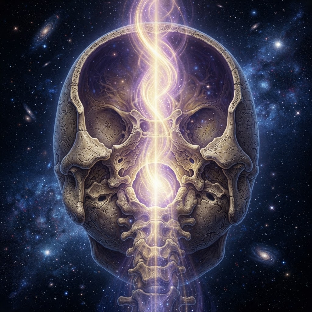 The foramen magnum — the occipital door at the base of the skull