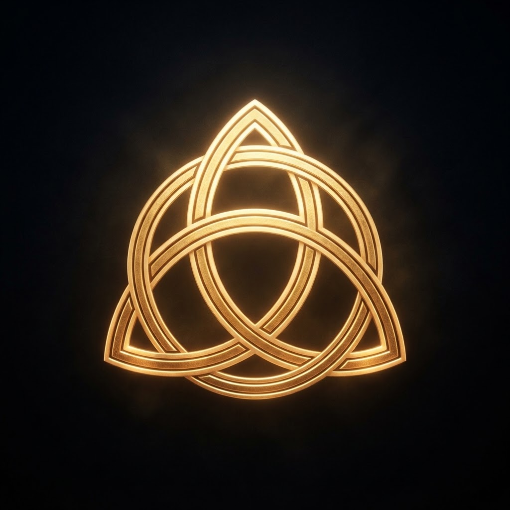 The Triquetra — the three-cornered Celtic knot of eternity