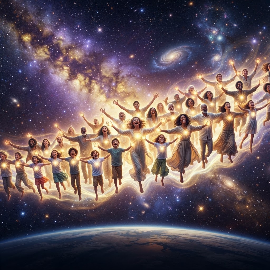 One awakened cosmic consciousness family rising together