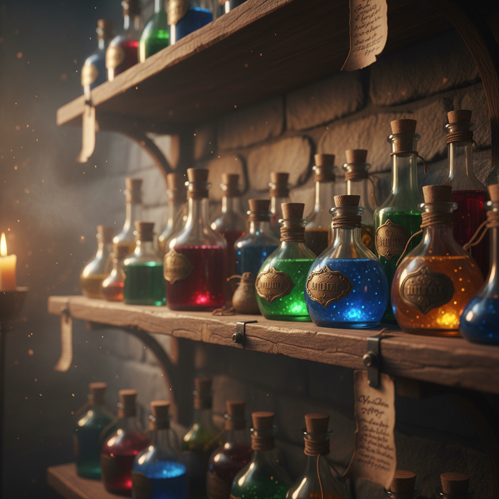 Alchemist shelves