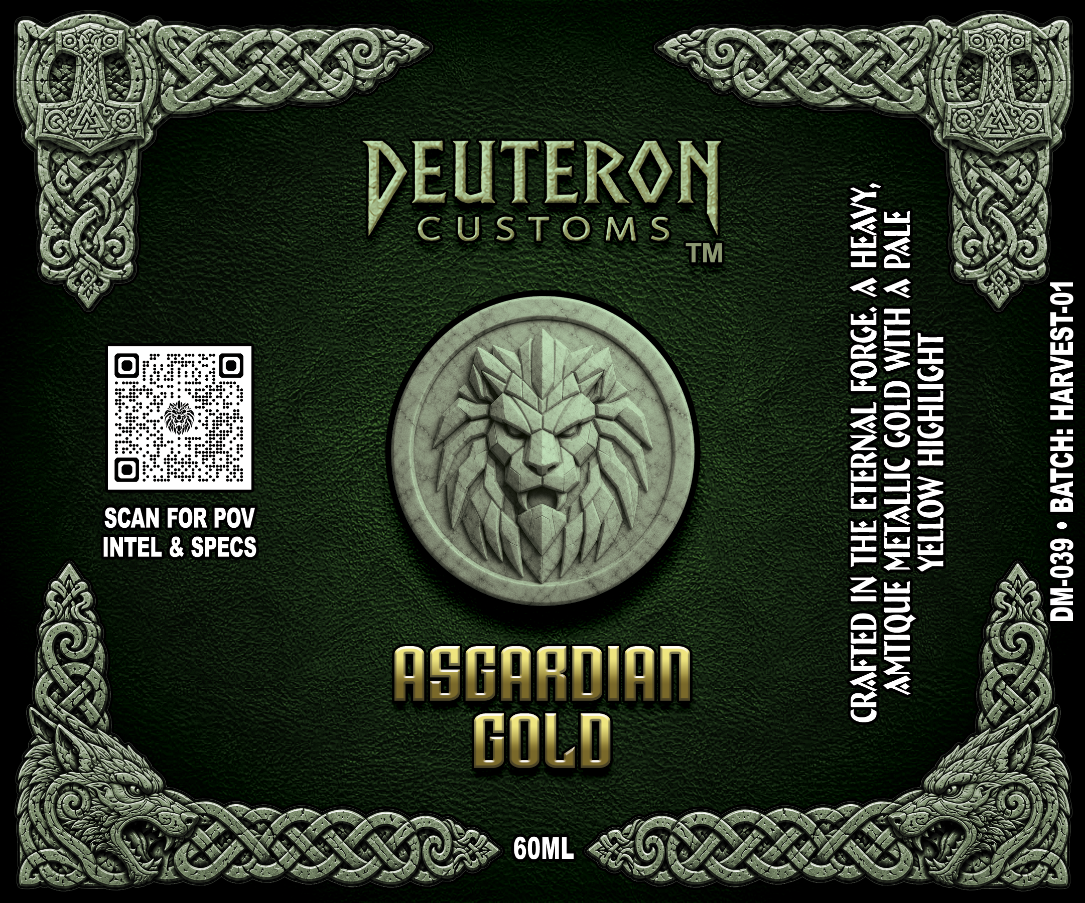 Asgardian Gold — SERIES 01 Opaque paint bottle
