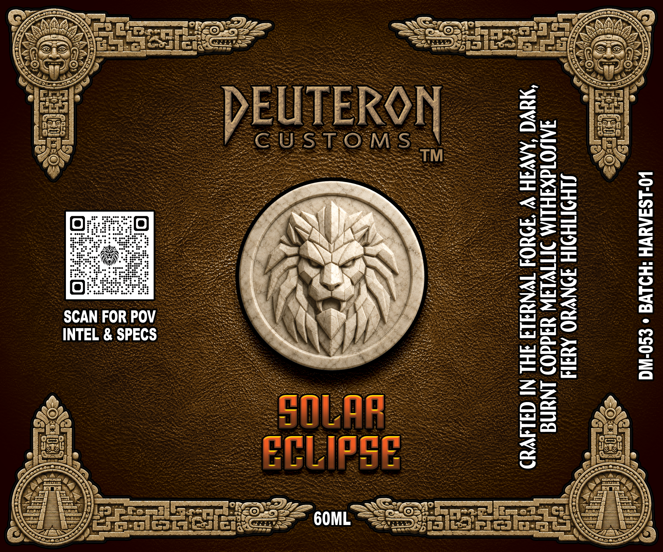 Solar Eclipse — Aztec Mythos Series-01 Opaque pigment