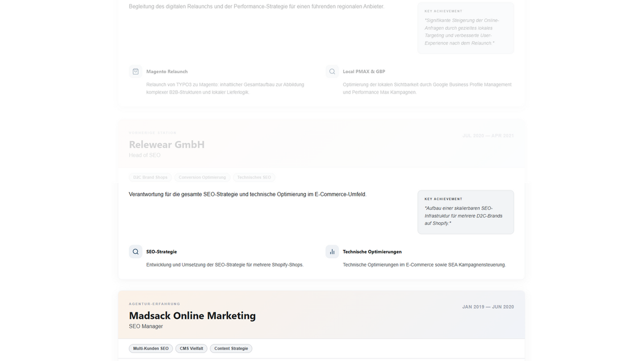 Bewerbung Master template preview