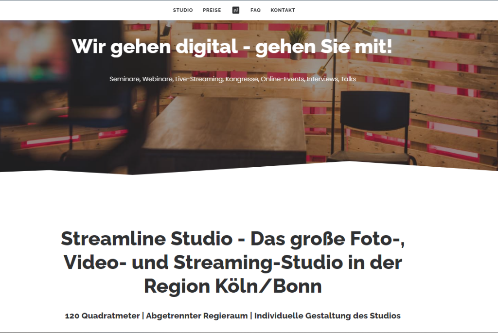 Streamline Studio Interface