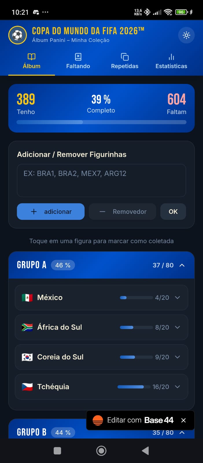 Organizador de Figurinhas template preview