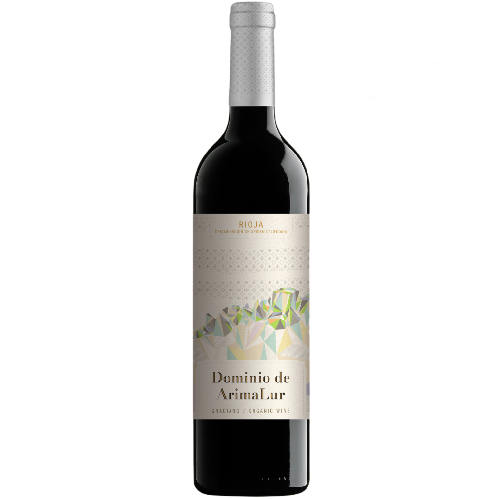 Bottle of Dominio de ArimaLur 2024 Rioja DOCa organic wine.