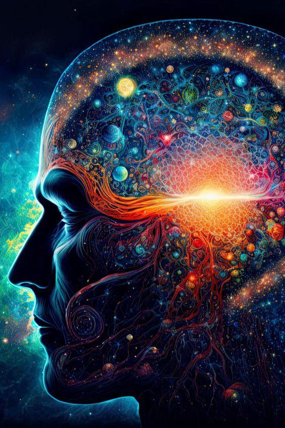 Expansión de la conciencia y meditación profunda en ceremonia de San Pedro — arte espiritual Wachuma