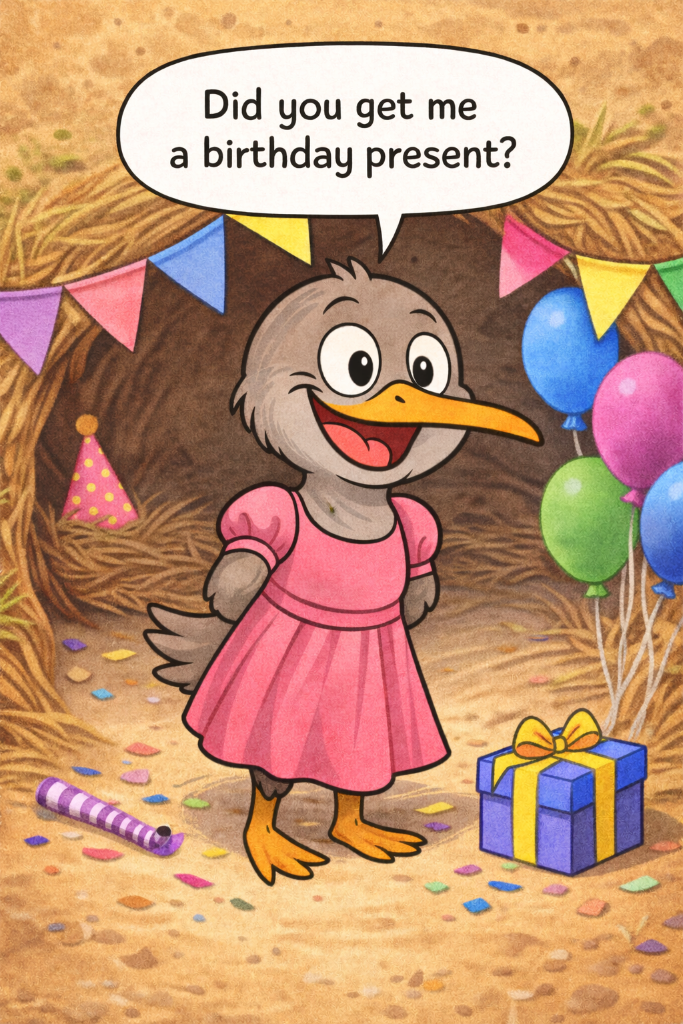 The sandpiper family gathered warmly around a beach campfire as Uncle tells one of his legendary tall tales