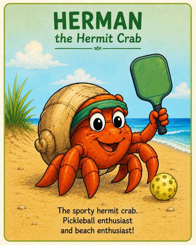 Herman the sandpiper — the hermit crab
