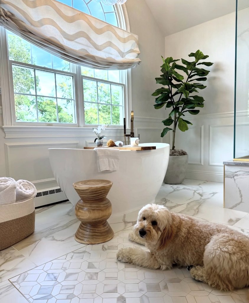 Spa Bathroom with Freestanding Tub