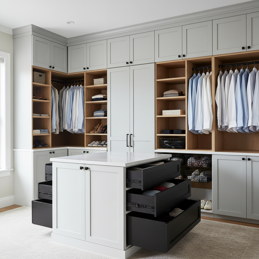 Two-Tone Reach-In Closet with Inset Doors