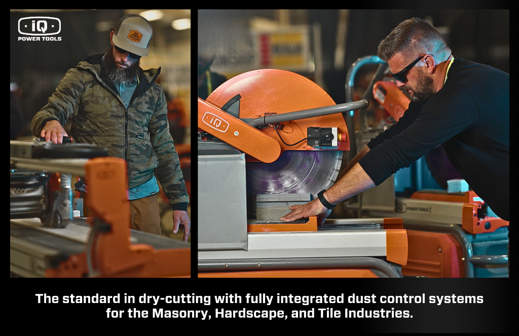 The standard in dry-cutting with fully integrated dust control systems