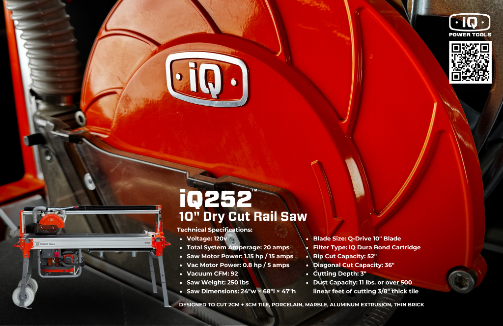 iQ252 — 10" Dry Cut Rail Saw