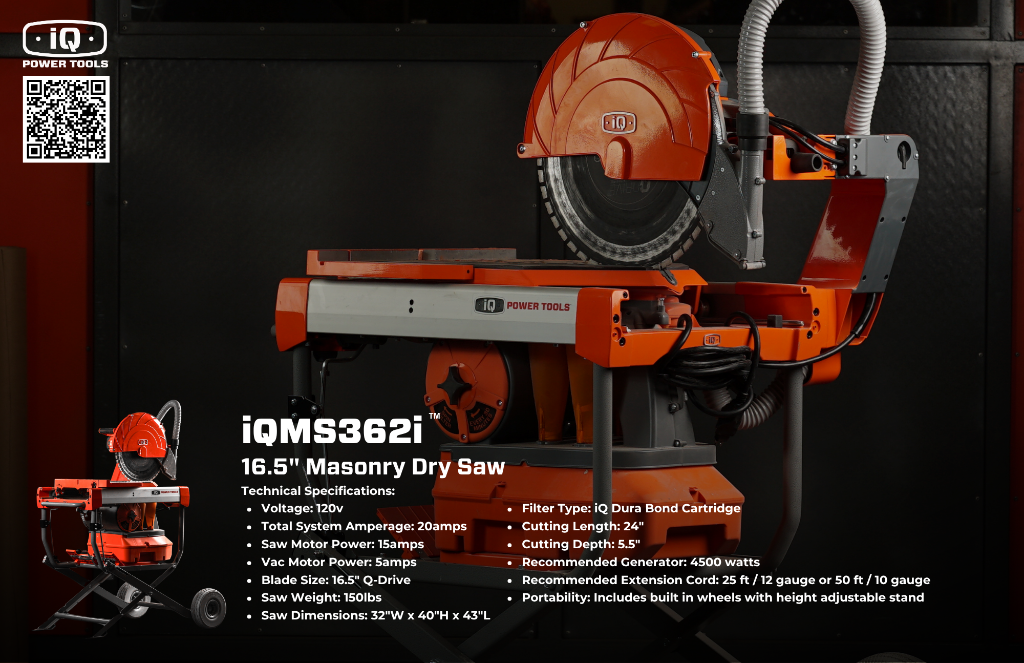 iQMS362i — 16.5" Masonry Dry Saw