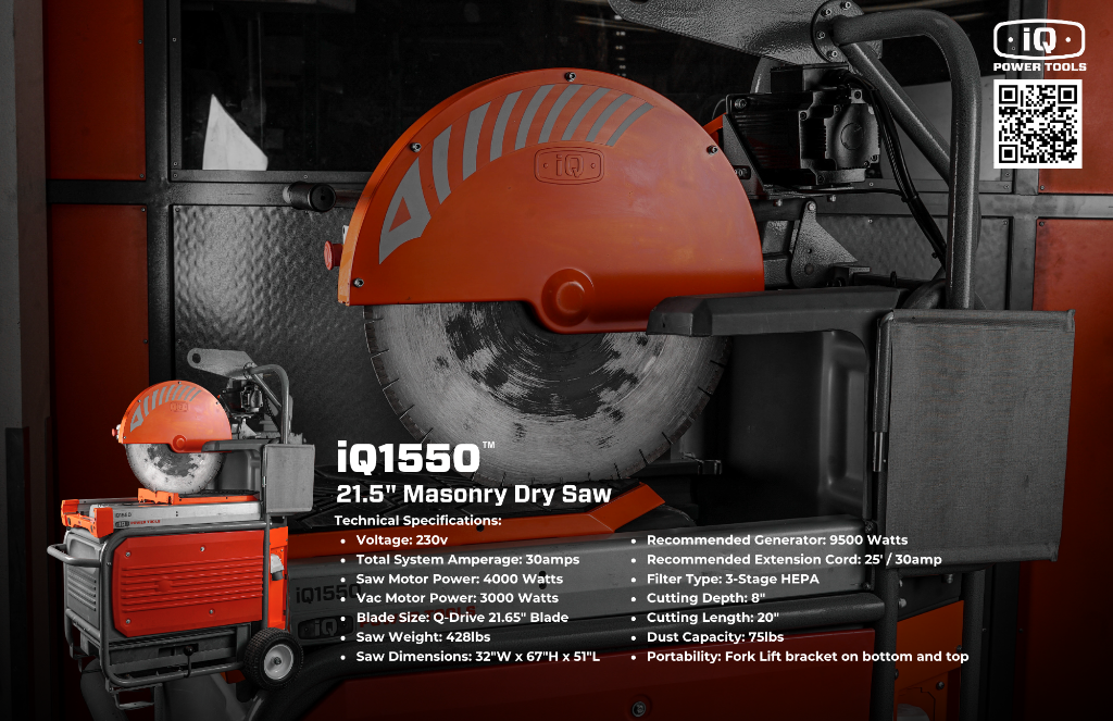 iQ1550 — 21.5" Masonry Dry Saw