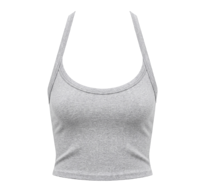 Vuori Halo Cross Back Tank — Pale Grey Heather