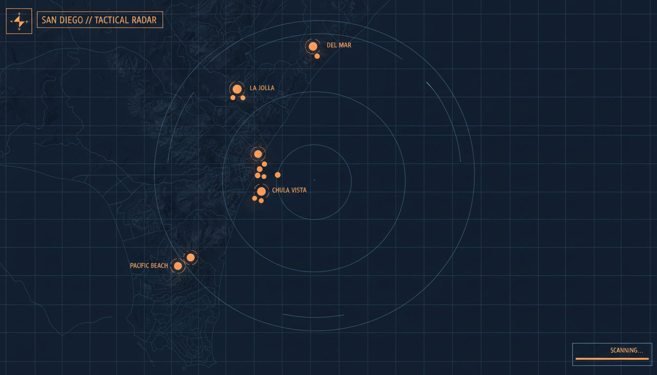 San Diego service area map