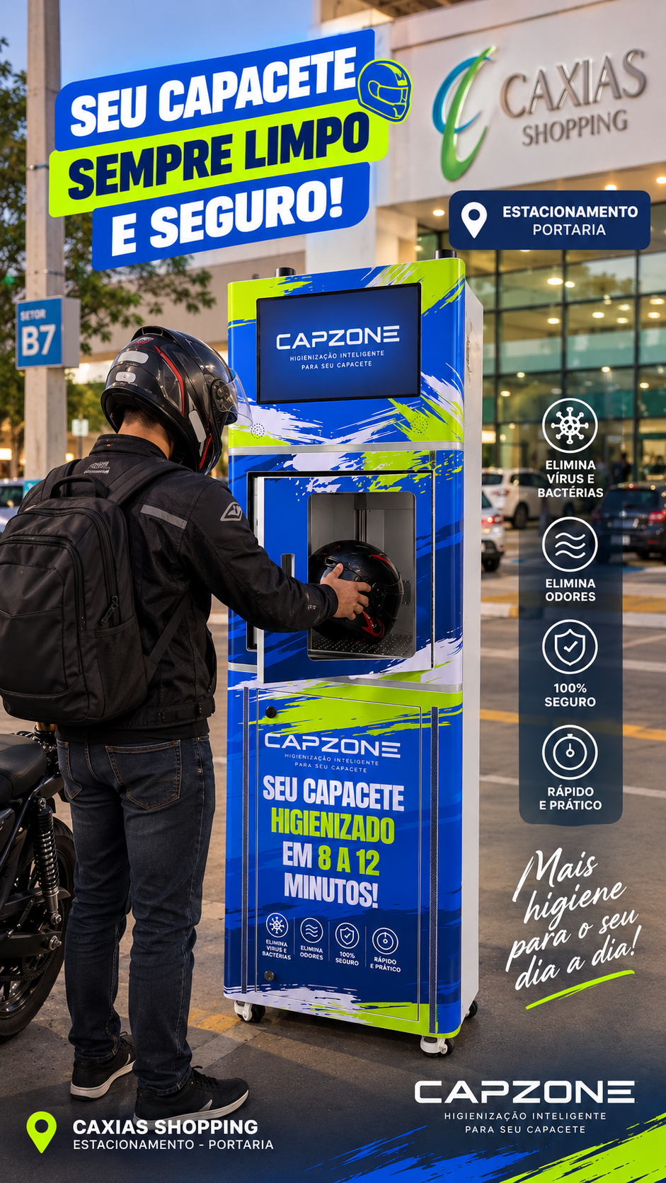 Kiosk CapZone no Caxias Shopping