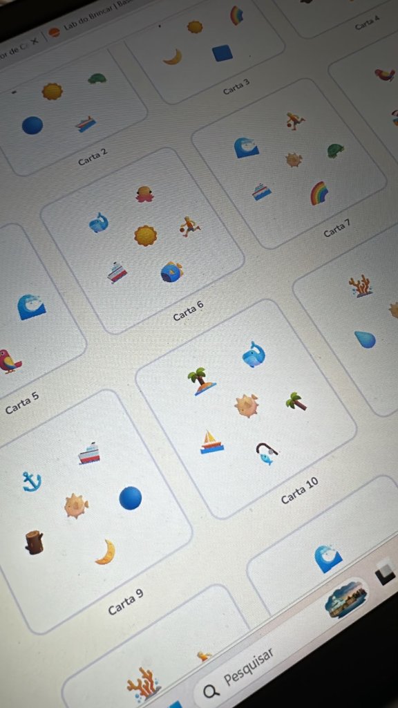 Cartas quadradas estilo Dobble
