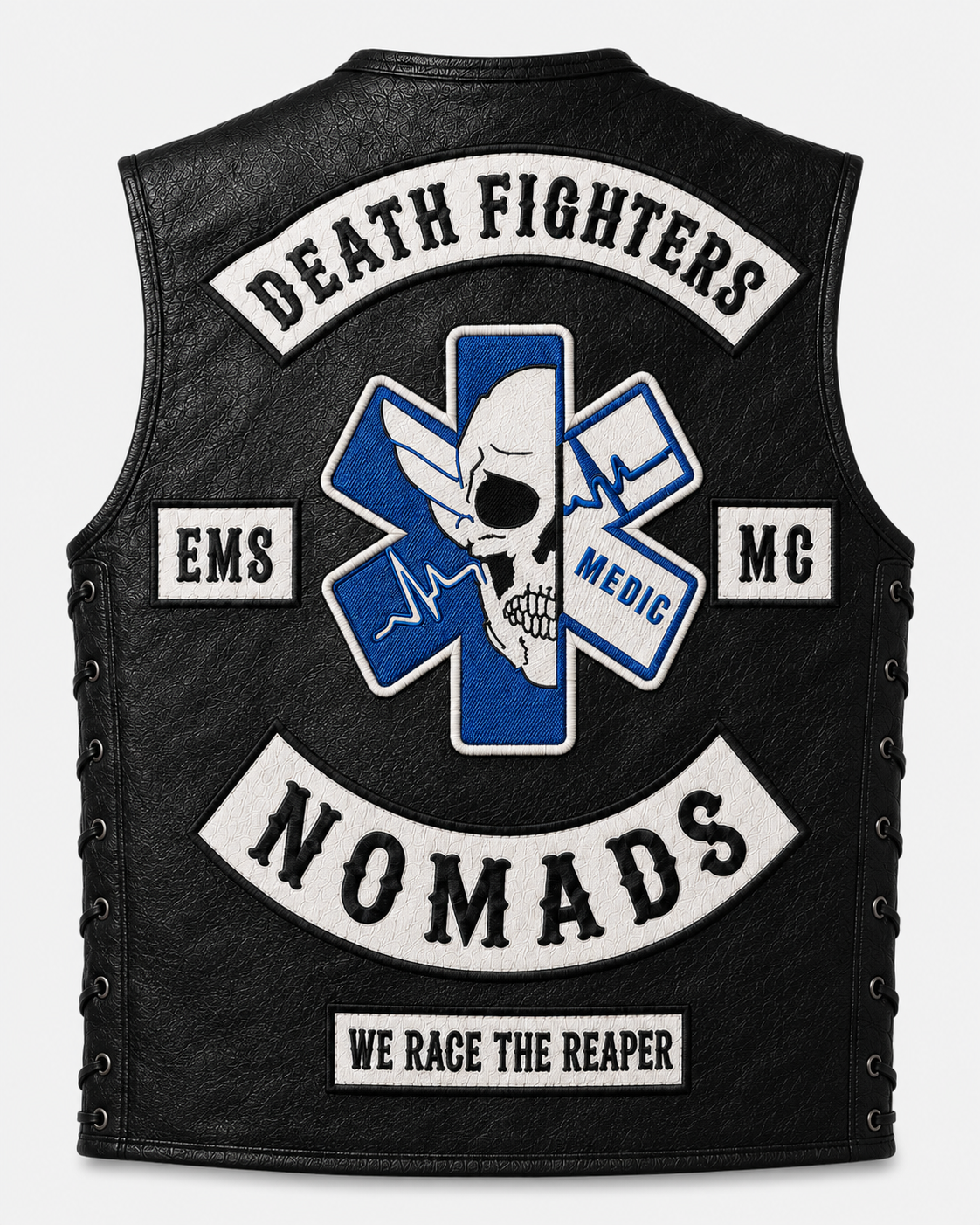Death Fighters EMS MC Nomads — Approved Black & White Colours