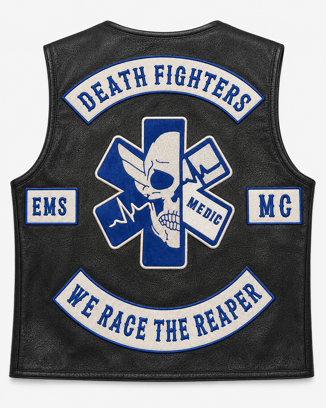 Death Fighters EMS MC — Original Blue & White Colours