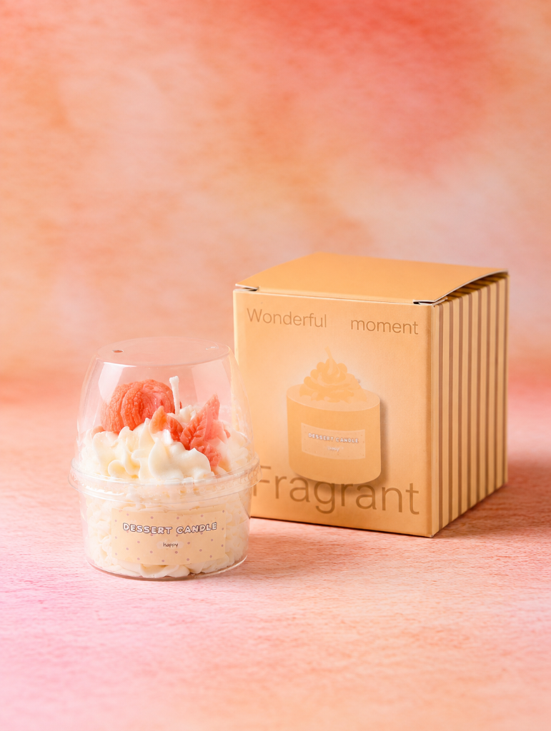 Bougie Pêche Chantilly — BougieCrème artisanale