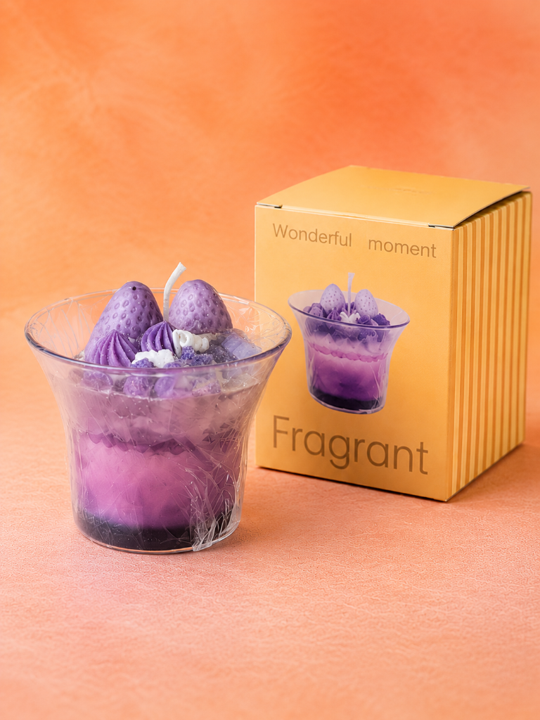 Bougie Fraise Violette — BougieCrème artisanale
