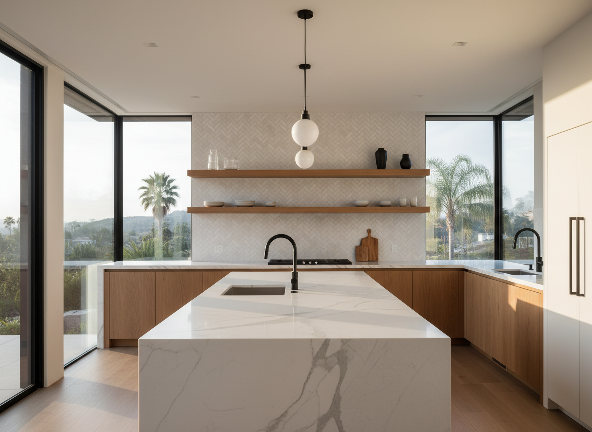 Luxury modern kitchen interior
