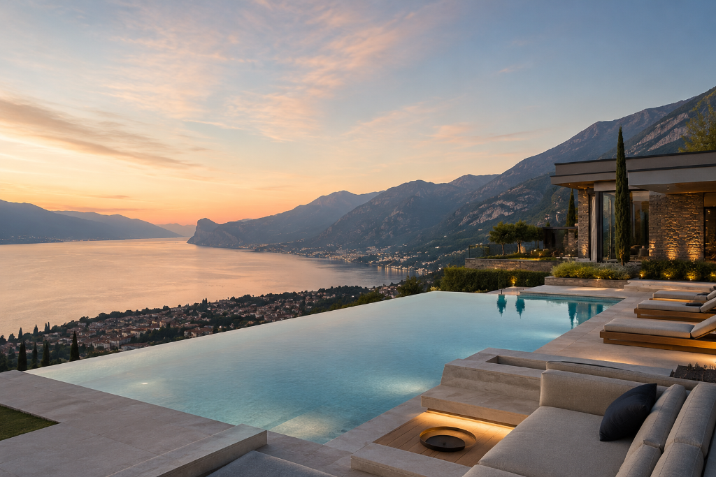 Pool und Außenbereich eines Zweitwohnsitzes am Gardasee – auch in Abwesenheit funktionierend