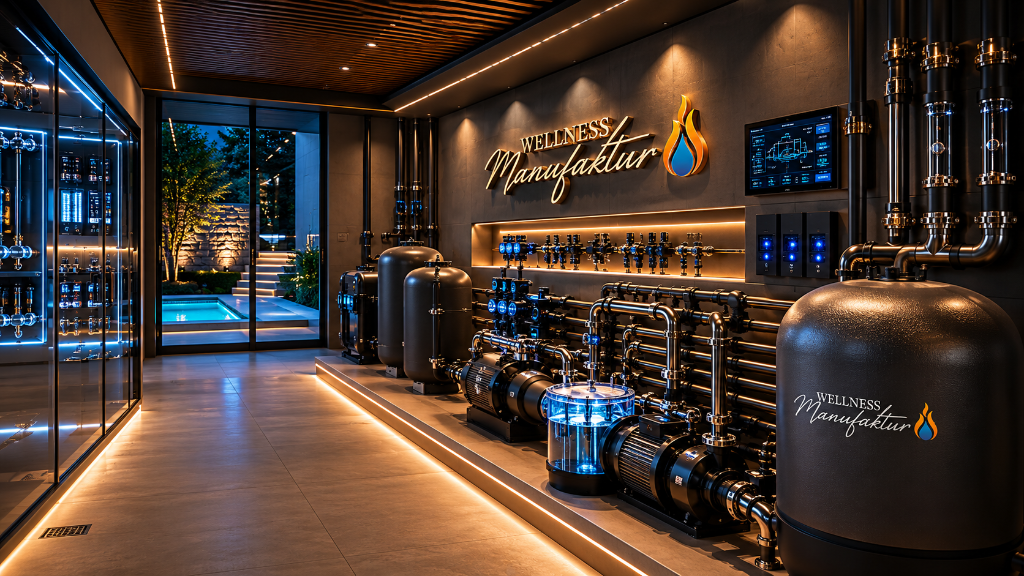 Licht, Wasser und Naturstein im Wellnessbereich – Villa Martini