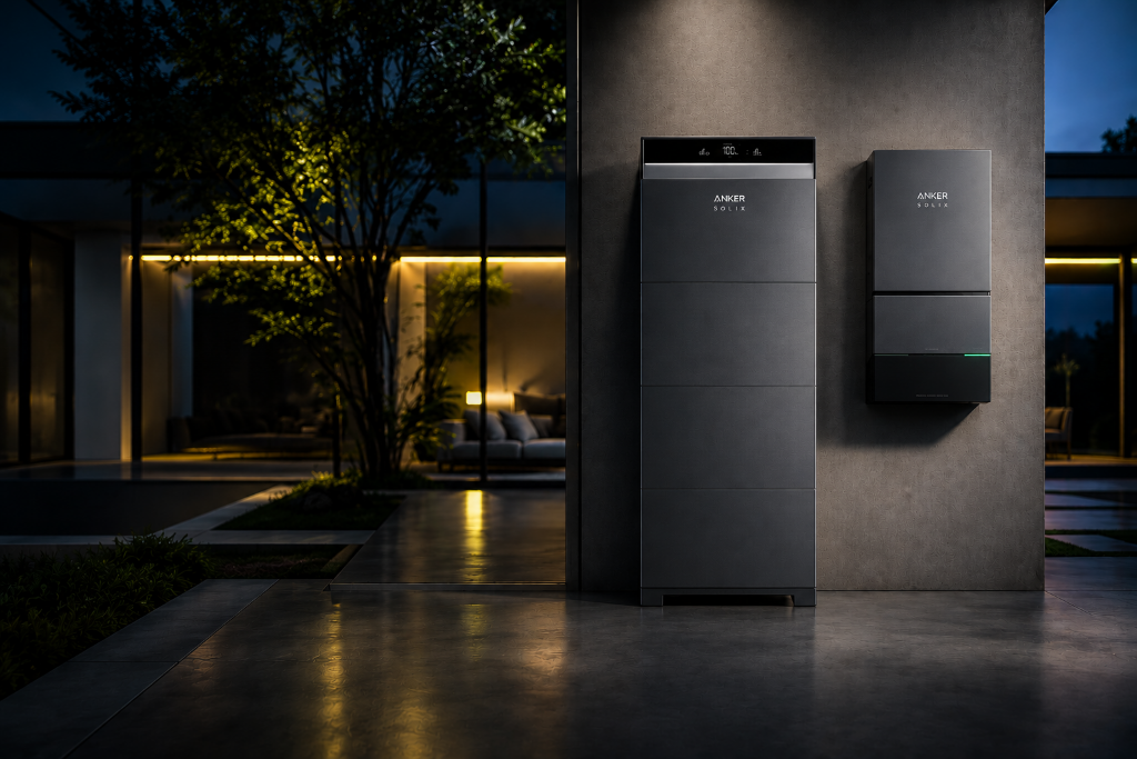 Solaranlage auf Einfamilienhaus mit Anker SOLIX X1 Stromspeicher – Photovoltaik Komplettpaket von Vertrieb X1-Solar | Vivida Brands