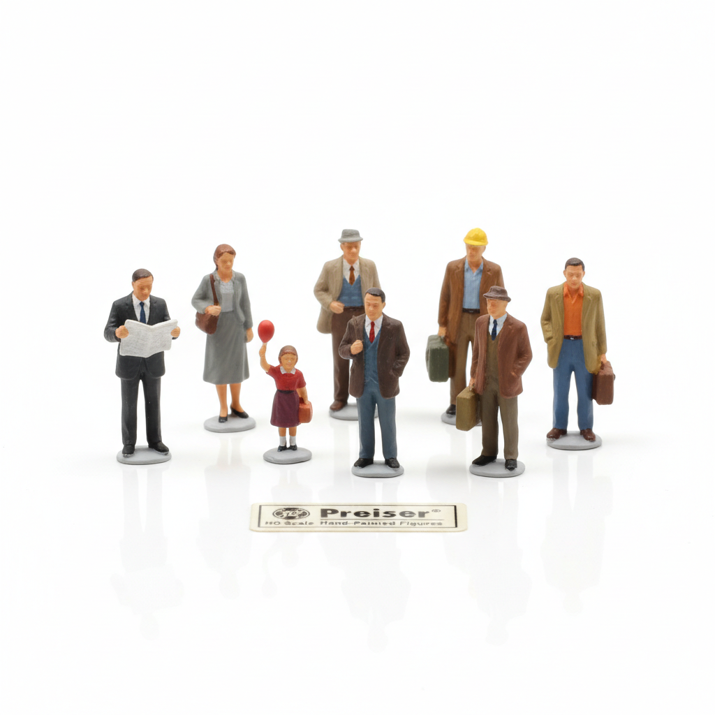 Preiser 28129 HO Scale Seated Hunter Figure with Dog