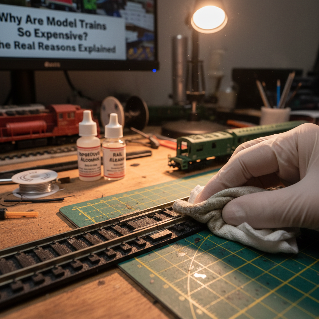 Track cleaning tools and supplies for model railroads, related to Why Are Model Trains So Expensive? The Real Reasons Explained