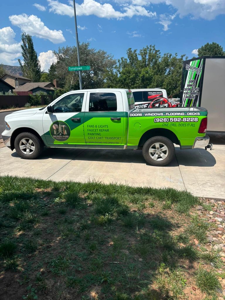 Munds Park Handyman Ram truck driver-side partial wrap