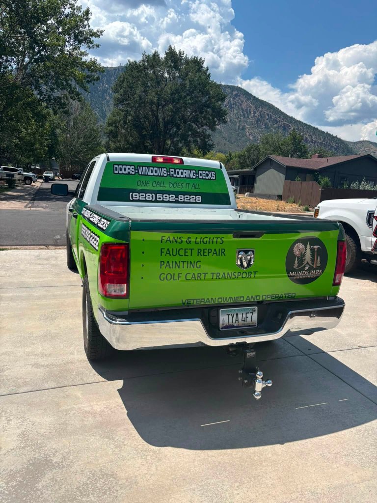 Munds Park Handyman Ram truck rear tailgate partial wrap