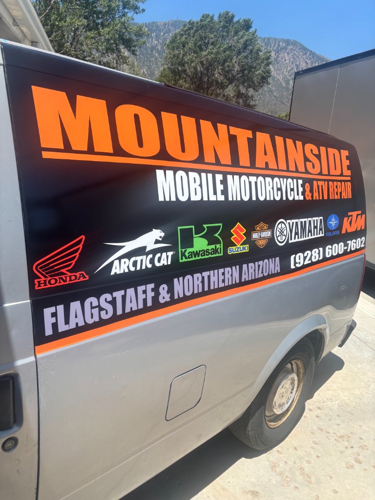 Mountainside Mobile Motorcycle repair van wrap