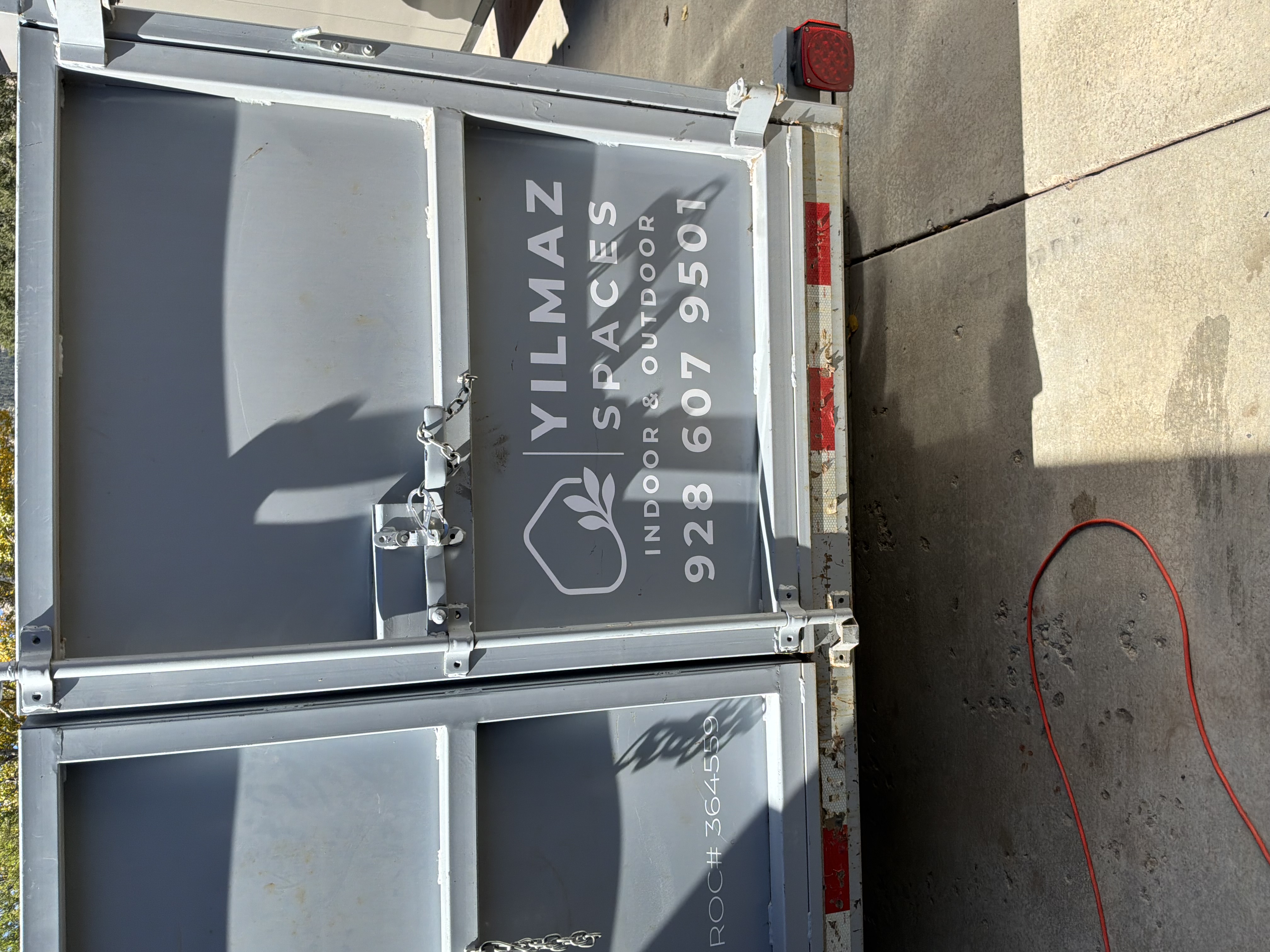Yilmaz Spaces trailer rear decal