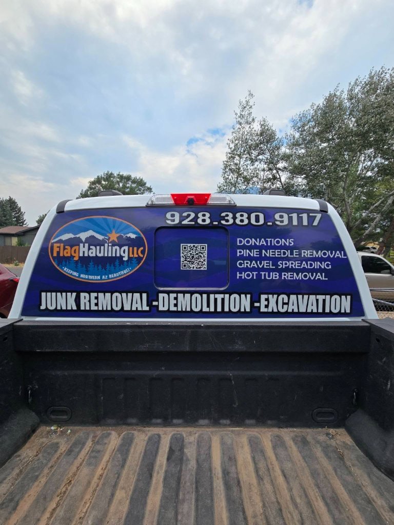 FlagHauling LLC rear window wrap