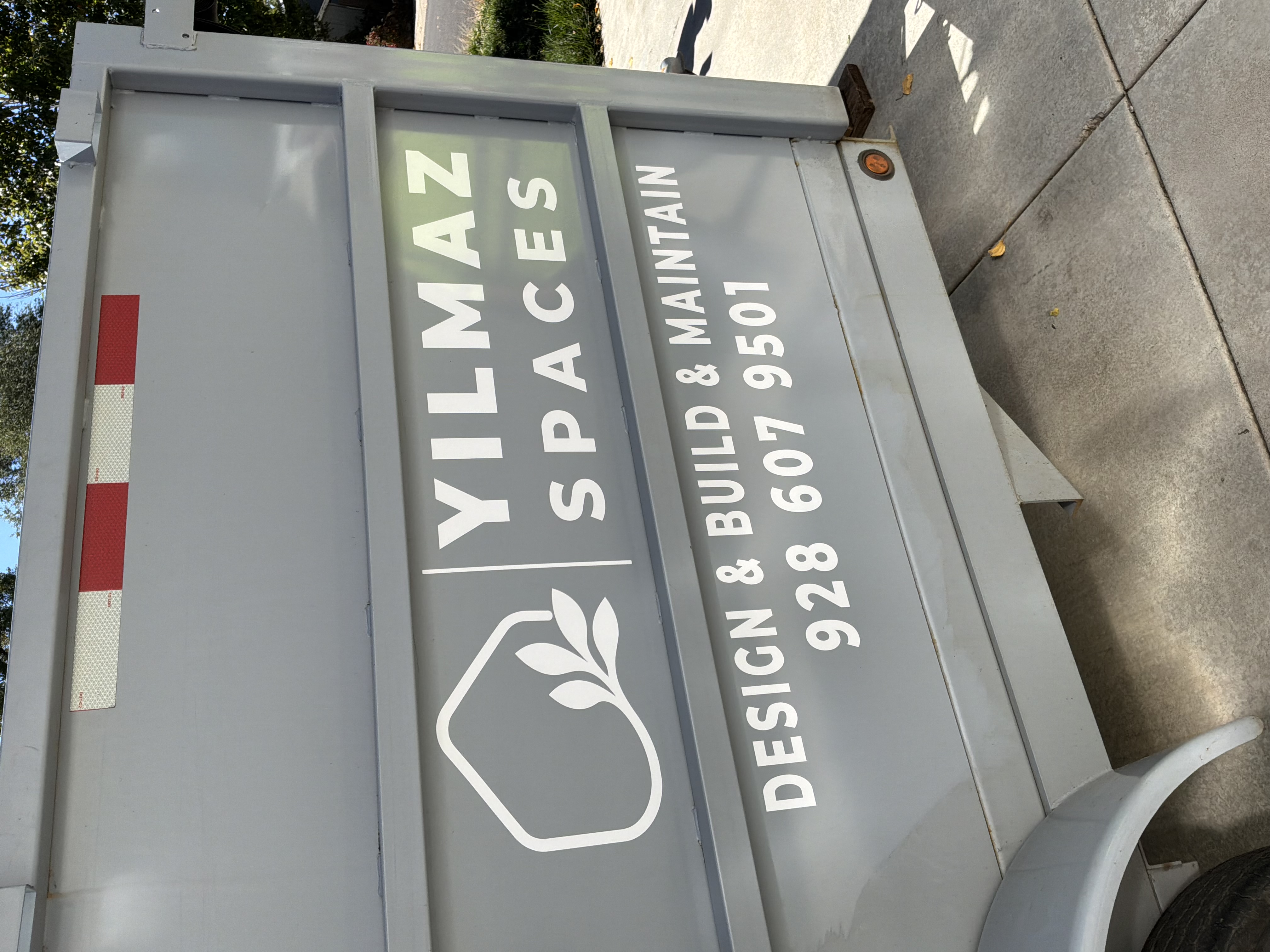 Yilmaz Spaces trailer side graphics