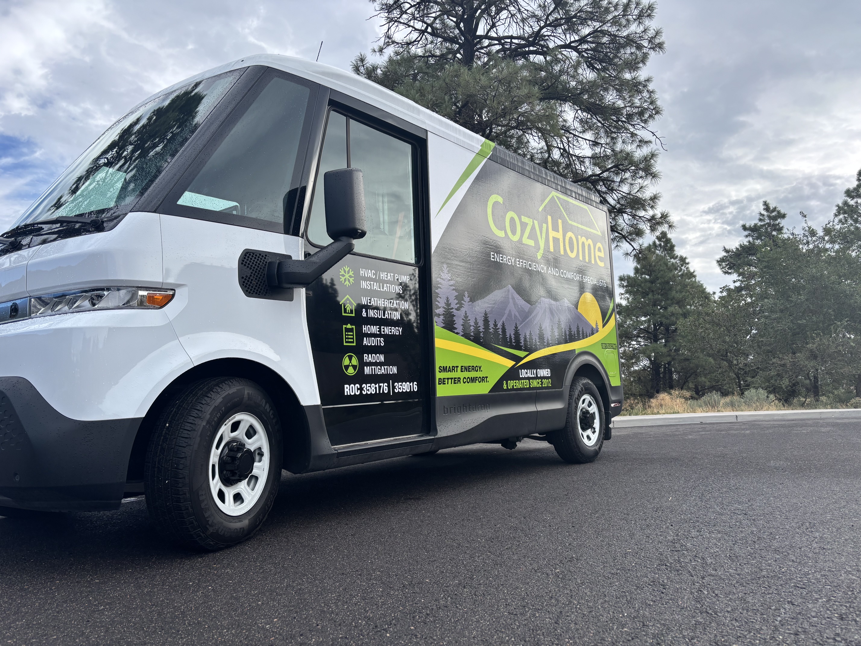 CozyHome BrightDrop electric van full wrap